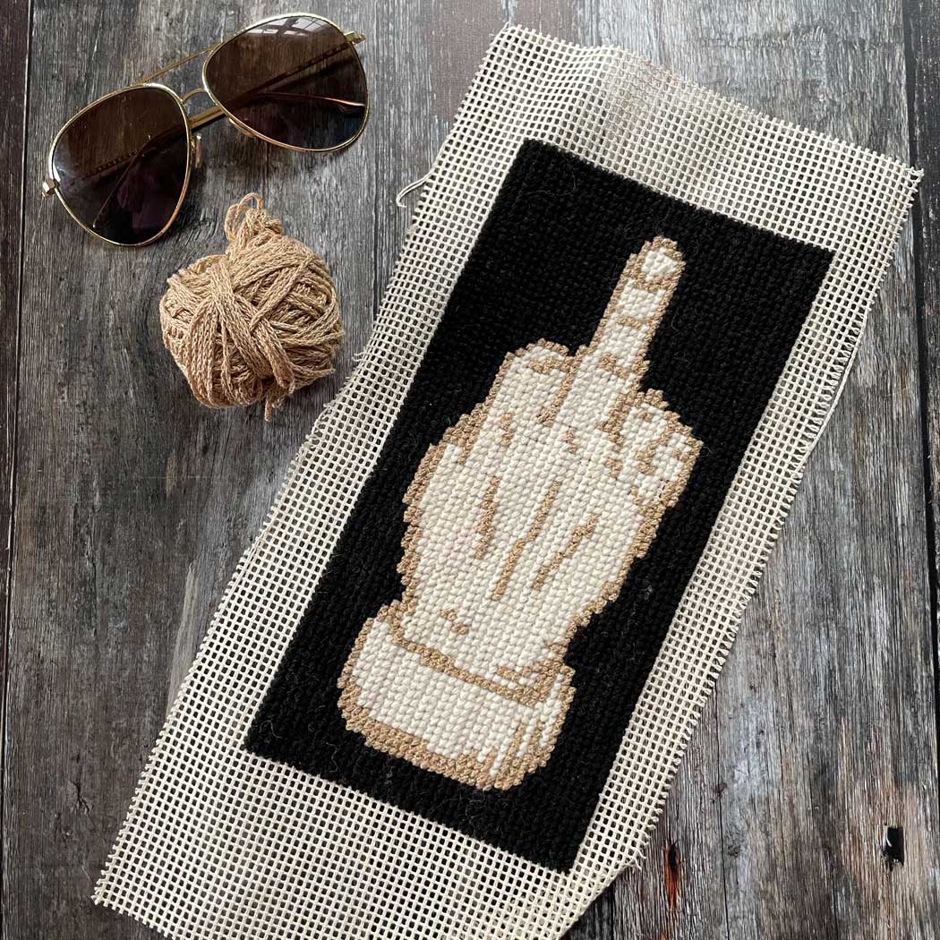 PDF Gold Finger - Sweary Rude X Stitch PDF Digital Pattern