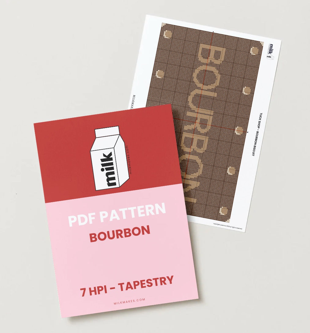 PDF Bourbon Biscuit - Tuck Shop X Stitch Needlepoint Digital Pattern