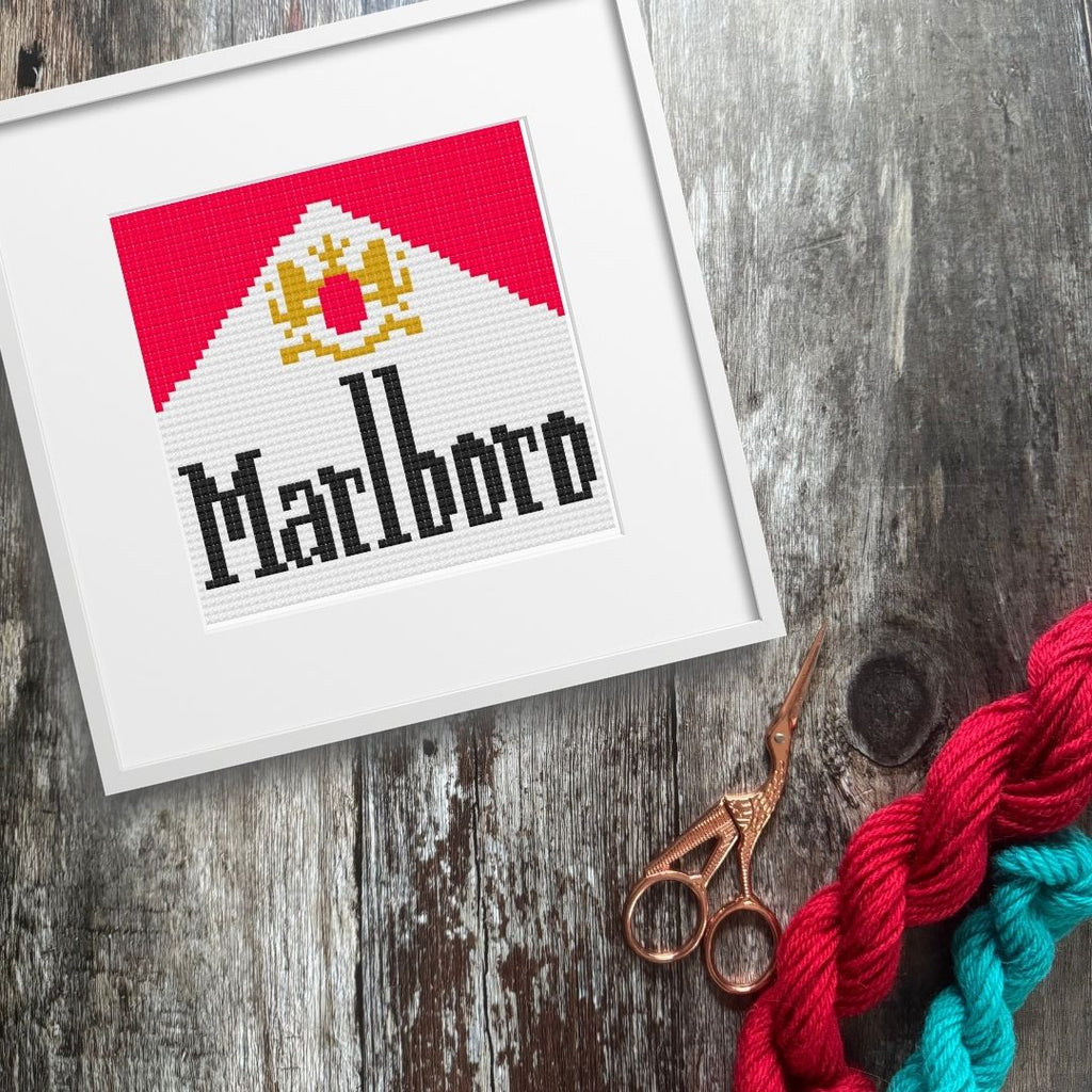 PDF Marlboro Cigarettes - Corner Shop Kiosk  X Stitch Digital Pattern
